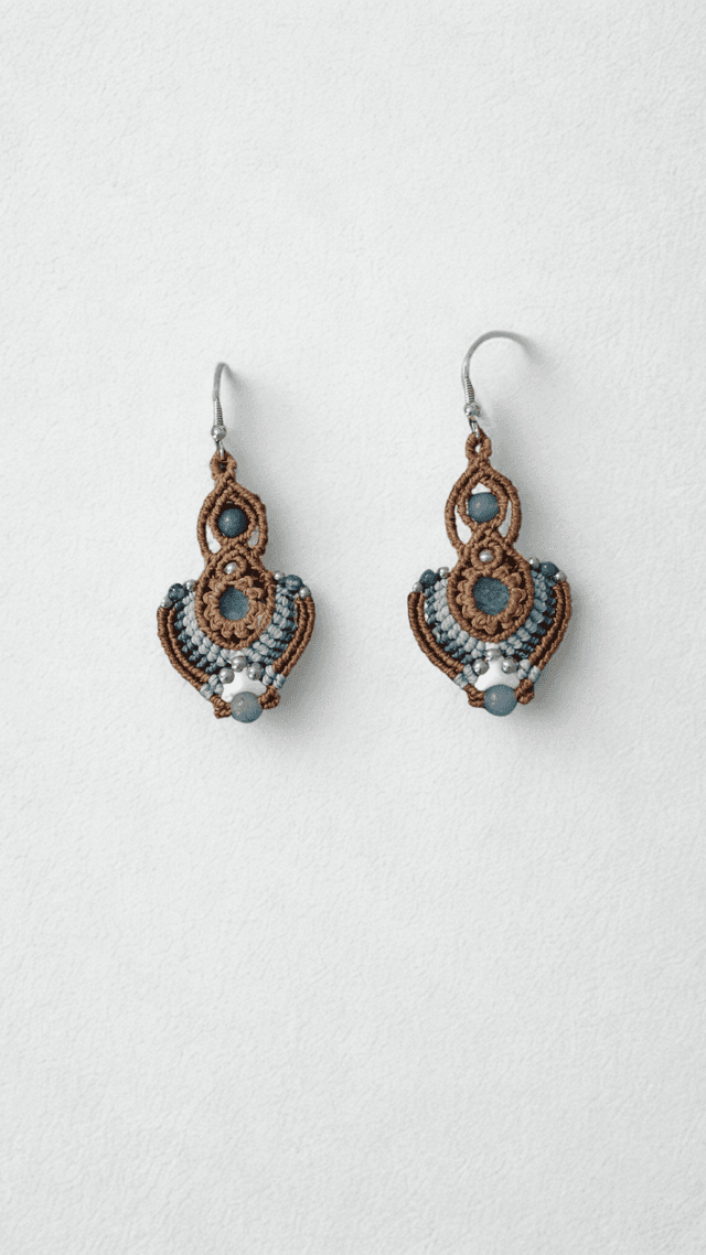 Boucles d’Oreilles Bohèmes – Amazonite &amp; Aventurine Bleue